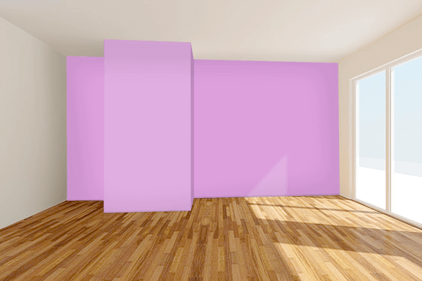 Pretty Photo frame on Medium Lavender Magenta color Living room wal color
