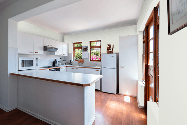 Pretty Photo frame on Gainsboro color kitchen interior wall color