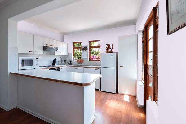 Pretty Photo frame on Platinum color kitchen interior wall color