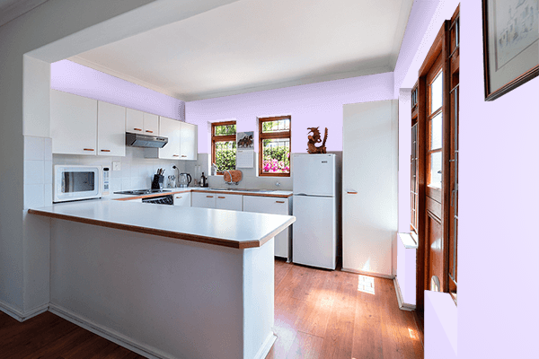 Pretty Photo frame on Lavender (Web) color kitchen interior wall color