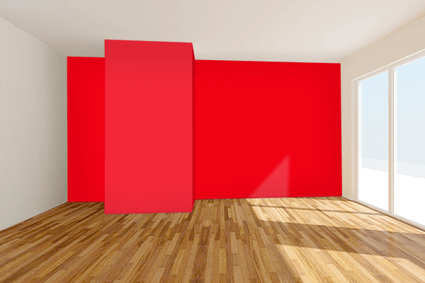 Pretty Photo frame on KU Crimson color Living room wal color