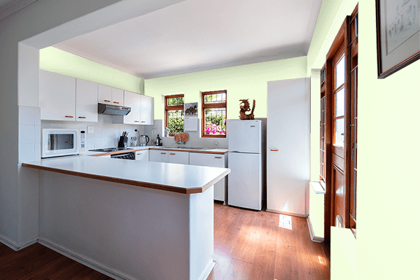 Pretty Photo frame on Nyanza color kitchen interior wall color