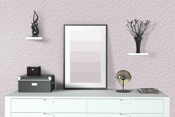 Pretty Photo frame on Isabelline color drawing room interior textured wall
