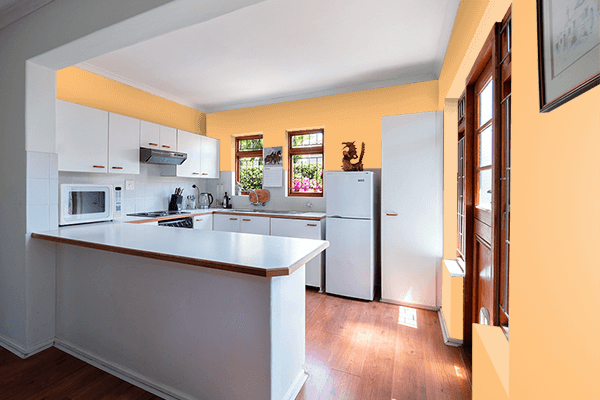Pretty Photo frame on Topaz color kitchen interior wall color