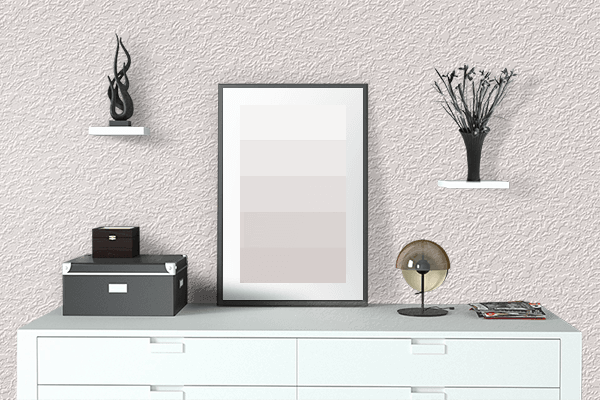 Pretty Photo frame on Seashell color drawing room interior textured wall