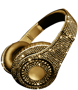 100 percent gold headphones