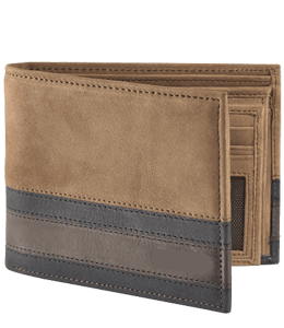2 color leather men's wallet