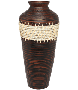 African urn with rope work
