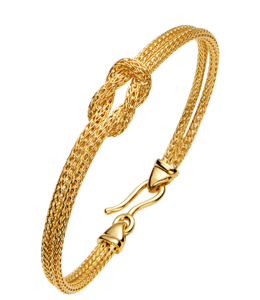 Bracelet of spiga or wheat gold chain for girls