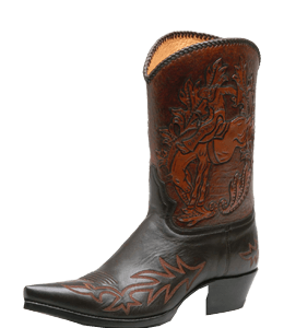 Designed Cowboy Leather Boot
