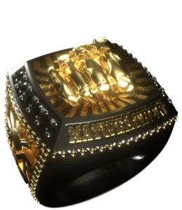 Gold Ring with Shades of Black