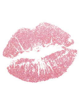 Pink Glittering Lips