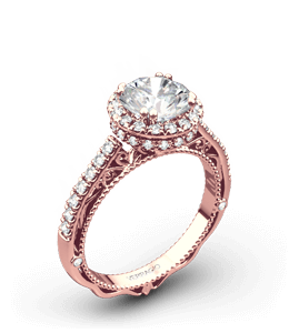 Silvery Pink Diamong Ring