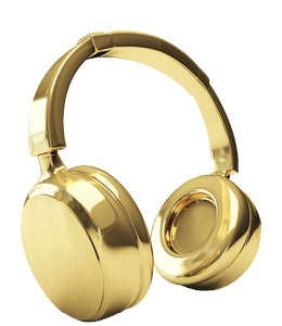 Stylish Golden Headphone