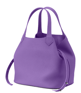 Violet full grain leather tote