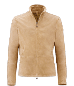 Almond color leather jacket