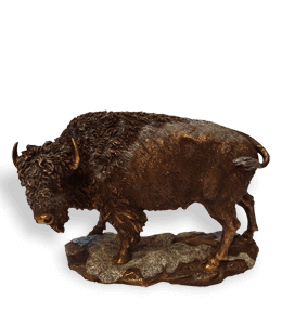 American bison bronze statue