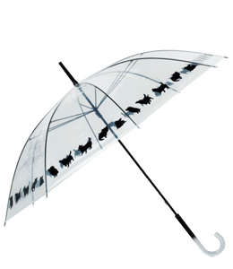 Animal print transparent umbrella