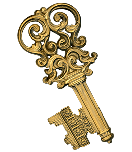 Antique Golden Skeleton key