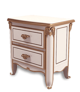 Antique white rectangle bedside table for room
