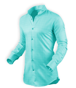 Aqua color formal shirt for men