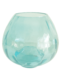 Aqua color glass vase