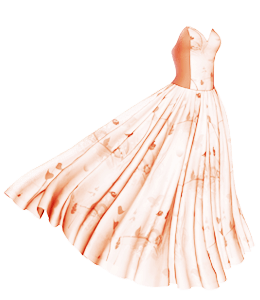 Beautiful peach and white printed dress