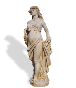 Beautiful stone statue of lady