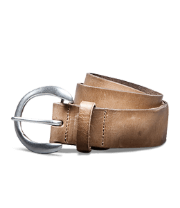 Beige color leather belt