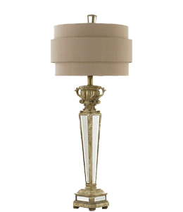 Beige colored lamp shade