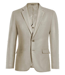 Beige-grey color formal blazer for men