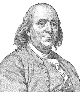 Benjamin Franklin illustration - dollar note