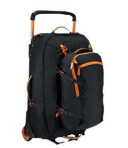 Black and orange travel bag