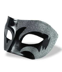 Black and silver color eye mask
