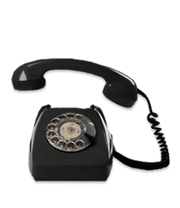 Black color old telephone