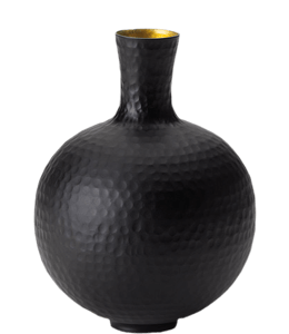 Black matte round vase.psd
