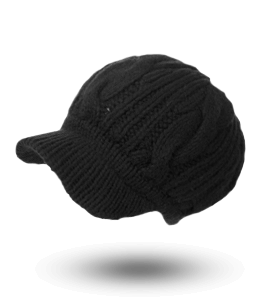 Black woolen cap