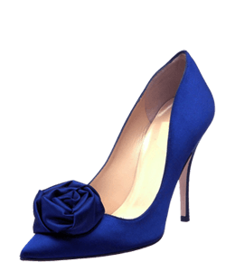 Blue color high heel ladies footwear