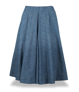 Blue color knee length skirt