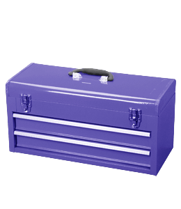 Blue color metal toolbox