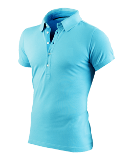 Blue color polo neck t-shirt