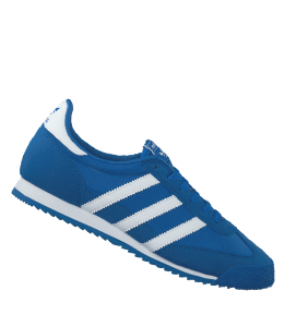 Blue colored running or jogging shoe