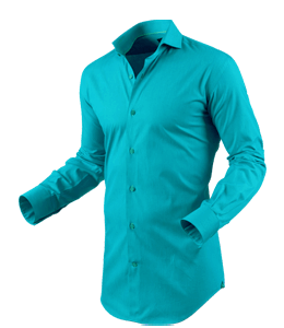 Blue-green color full sleeve formal shirt