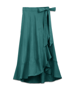 Blue-green color ladies skirt