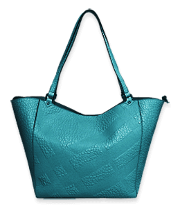 Blue-green handbag for ladies