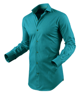 Blue-green shirt for men