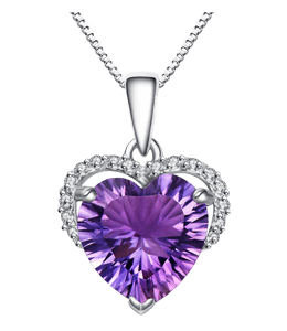 Blue or purple diamond-platinum necklace