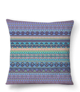 Blue & purple stripe design cushion