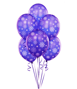 Bright blue color balloons