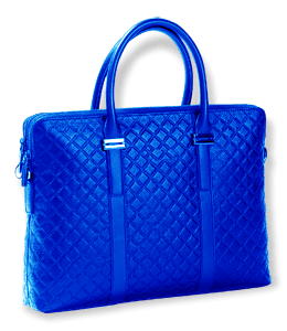 Bright blue color business bag